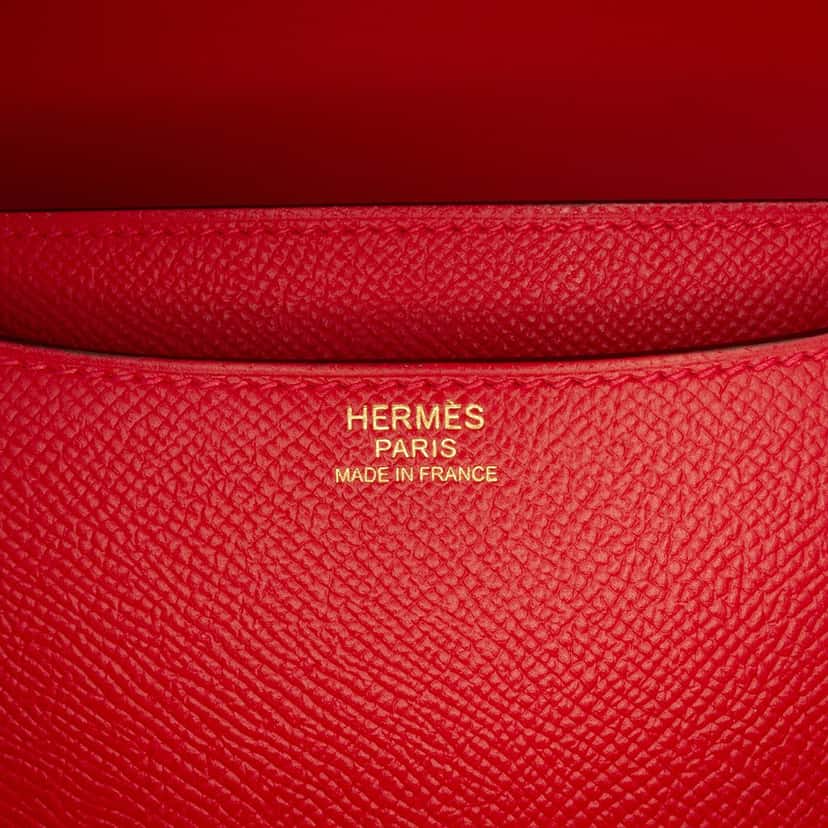 Hermès Epsom Constance 24 Red Leather Very good condition - Box View