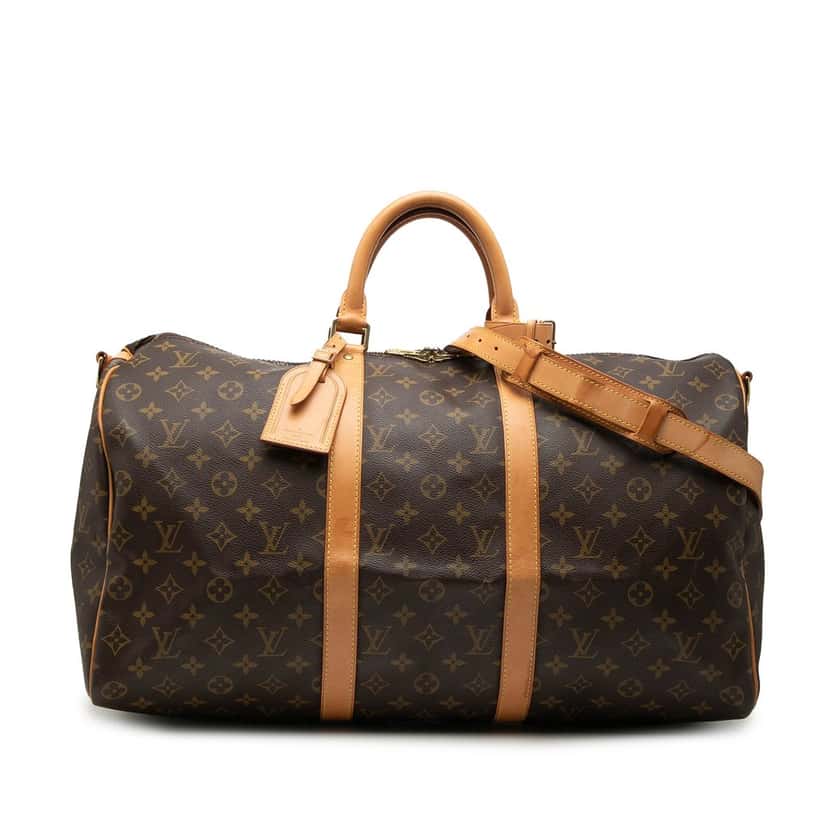 Louis Vuitton Monogram Keepall Bandouliere 50 Brown Very good condition - Front View