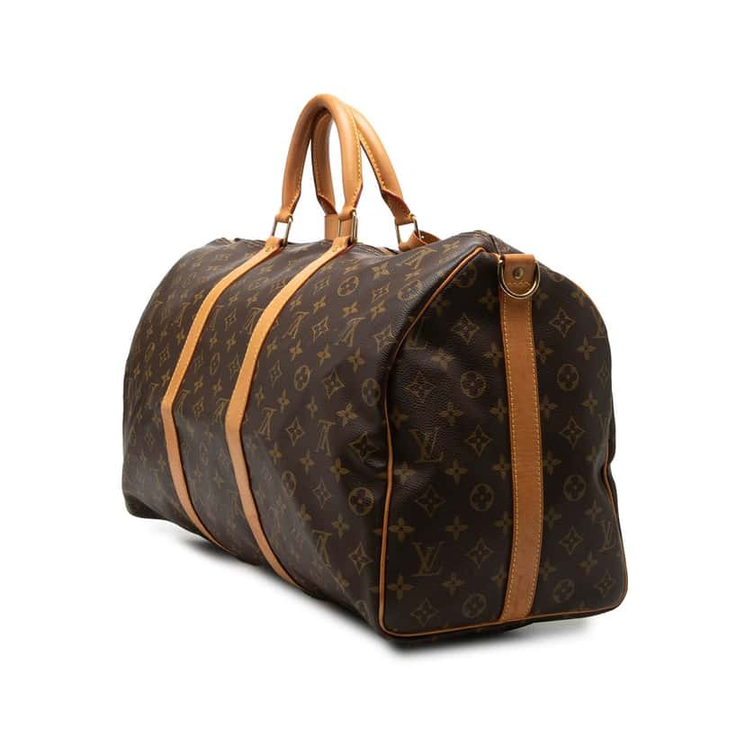 Louis Vuitton Monogram Keepall Bandouliere 50 Brown Very good condition - Back View