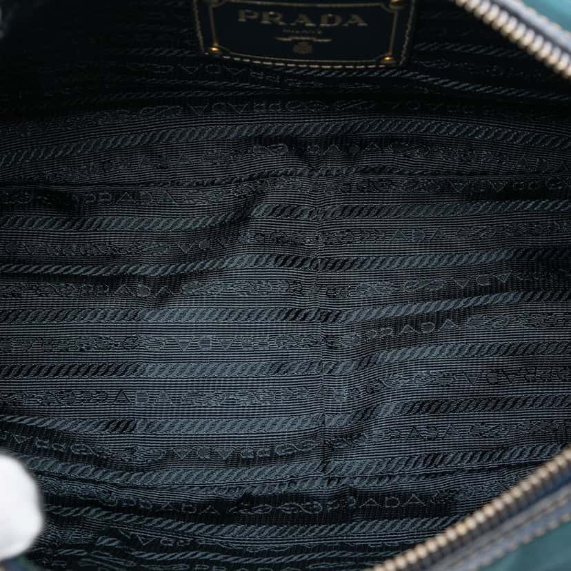 Prada Tessuto Canapa Logo Shoulder Bag Blue Very good condition - Model View