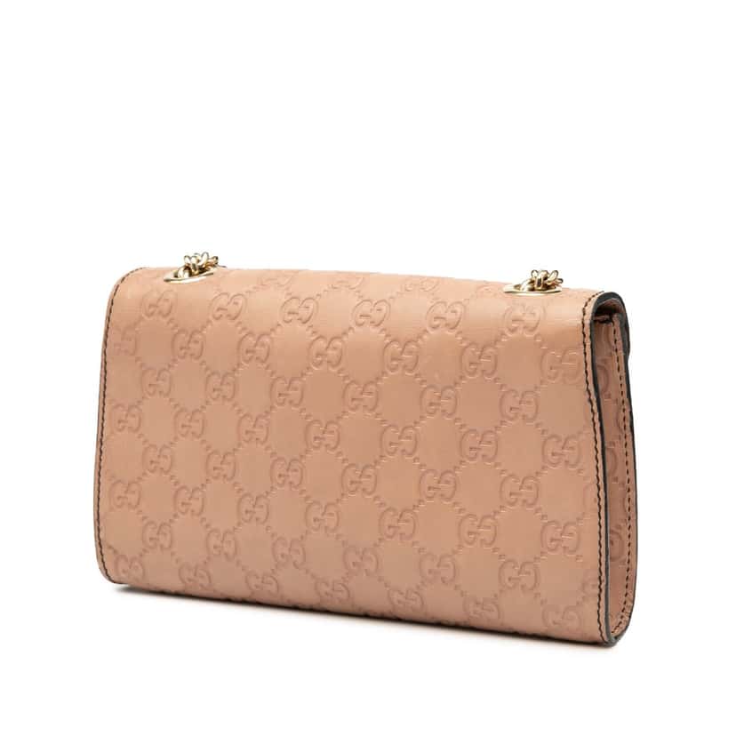 Gucci Small Guccissima Emily Crossbody Beige Leather Very good condition - Back View