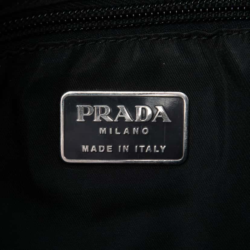 Prada Tessuto Acrylic Handle Bag Black Very good condition - Box View