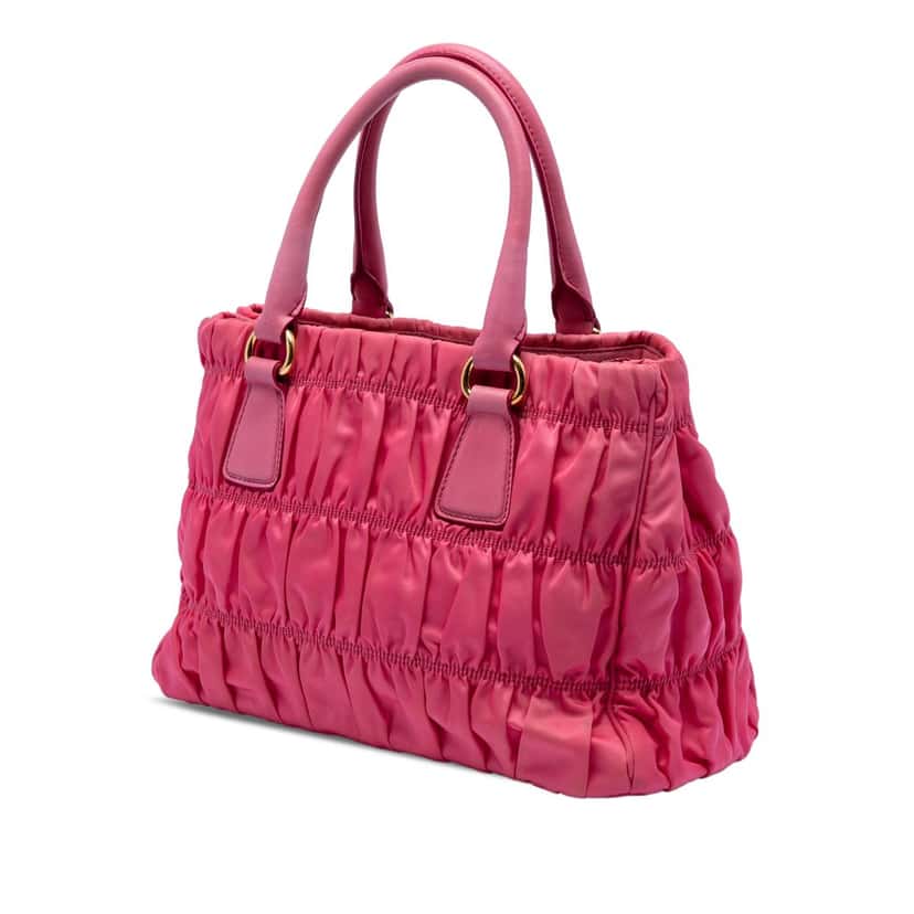 Prada Tessuto Gaufre Satchel Pink Very good condition - Back View