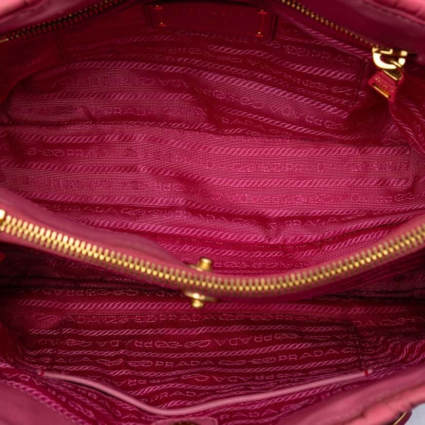 Prada Tessuto Gaufre Satchel Pink Very good condition - Model View