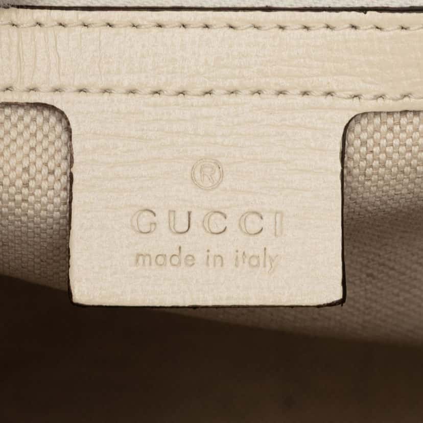 Gucci Small GG Supreme Horsebit 1955 Satchel Beige Very good condition - Box View
