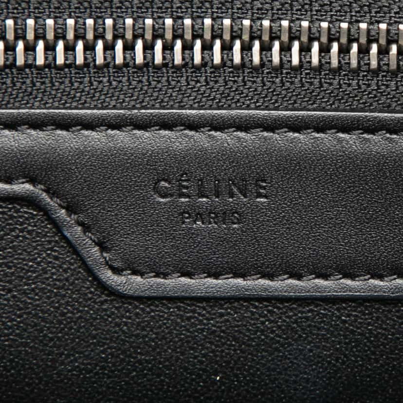 Celine Micro Tricolor Leather Luggage Tote White Leather Very good condition - Box View