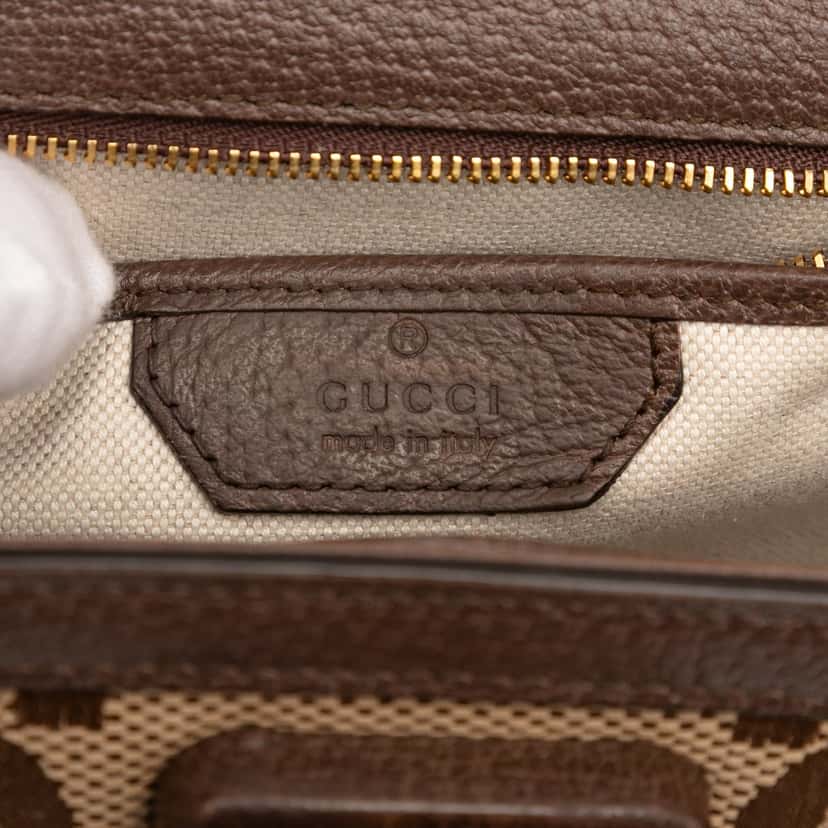 Gucci Small Jumbo GG Canvas Bamboo 1947 Top Handle Bag Beige Very good condition - Box View