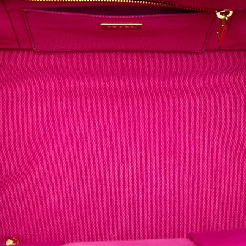 Prada Canvas Canapa Logo Satchel Pink Very good condition - Model View