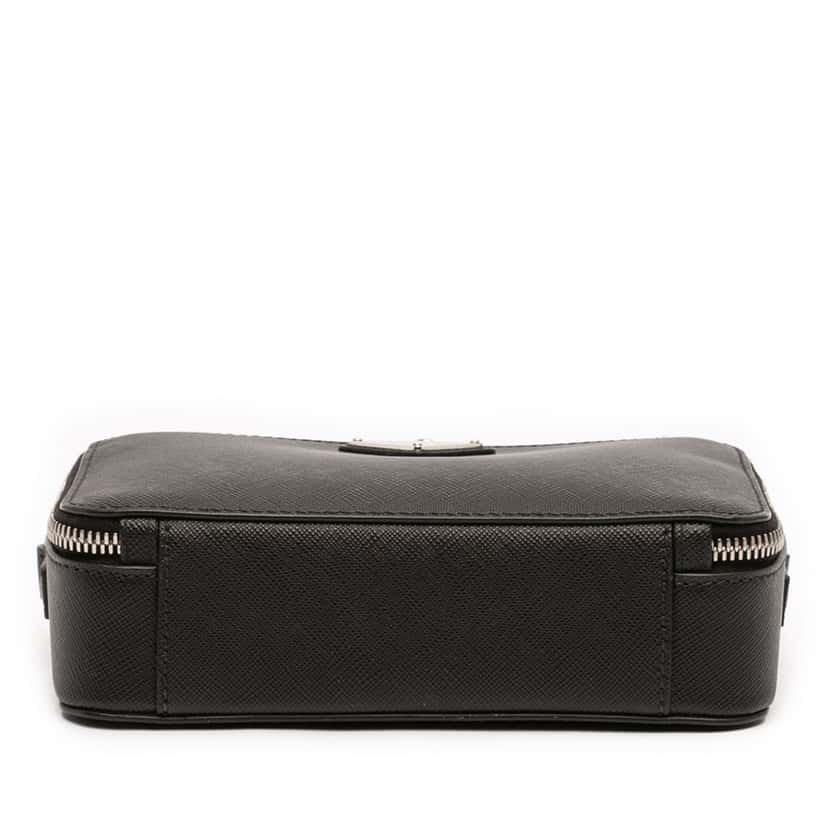 Prada Saffiano Brique Crossbody Black Leather Very good condition - Inside View