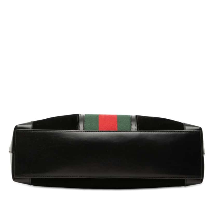 Gucci Suede Web Tote Black Leather Very good condition - Inside View