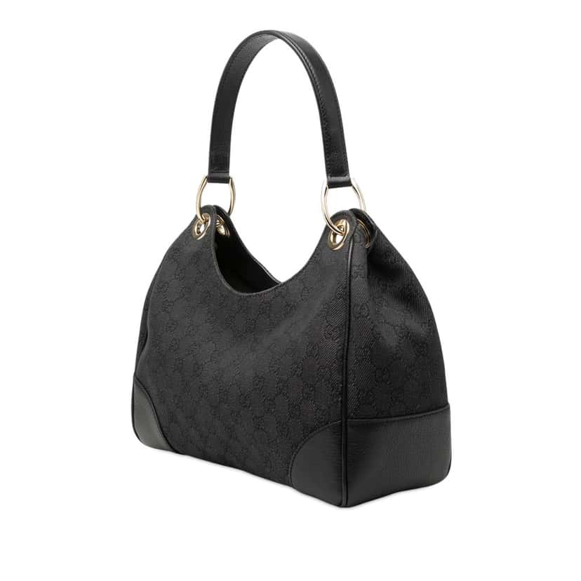 Gucci GG Denim Colbert Shoulder Bag Black Very good condition - Back View