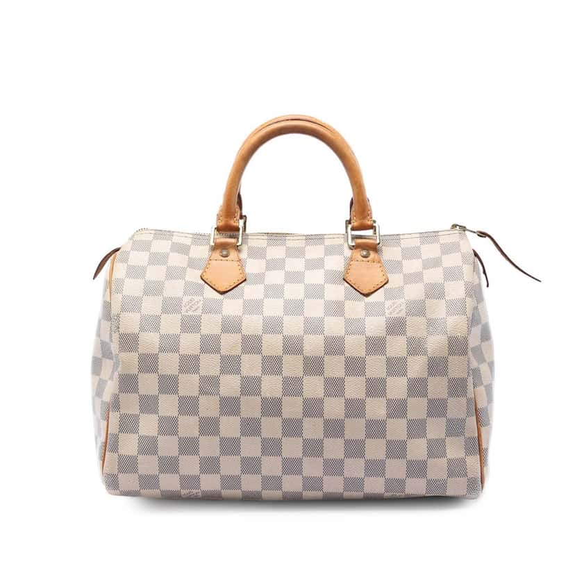 Louis Vuitton Damier Azur Speedy 30 White Very good condition - Front View