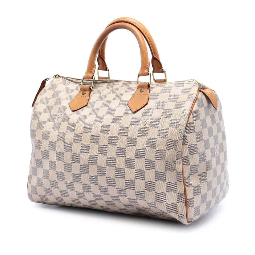 Louis Vuitton Damier Azur Speedy 30 White Very good condition - Back View