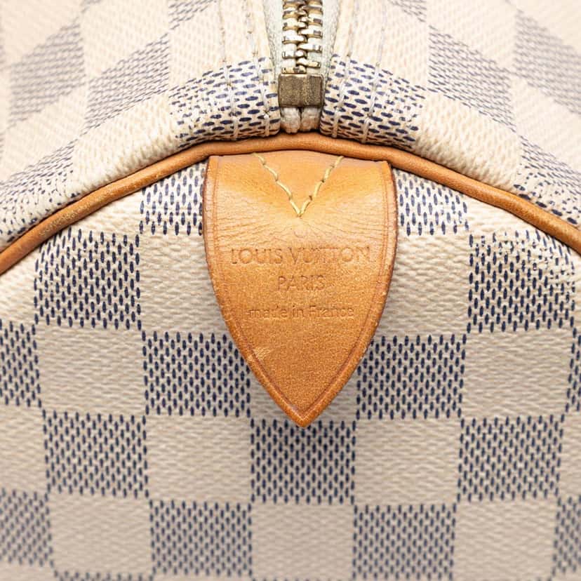 Louis Vuitton Damier Azur Speedy 30 White Very good condition - Box View