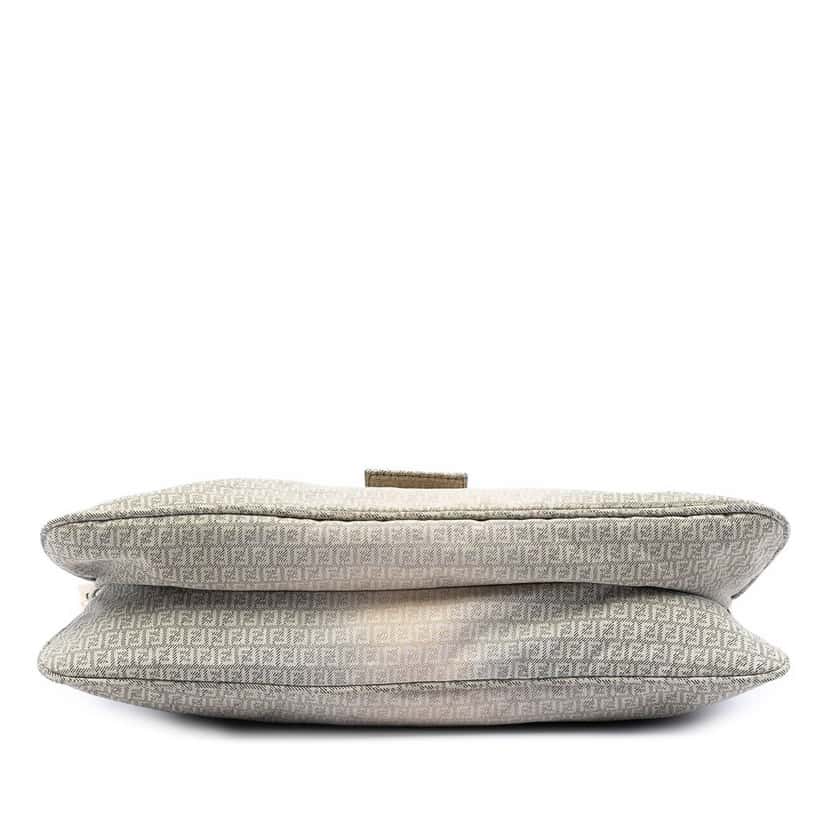 Fendi Micro Zucchino Canvas Double Flap Shoulder Bag Other Very good condition - Inside View