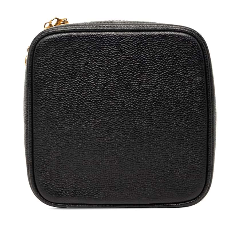 Chanel CC Caviar Vanity Bag Black Leather Very good condition - Inside View