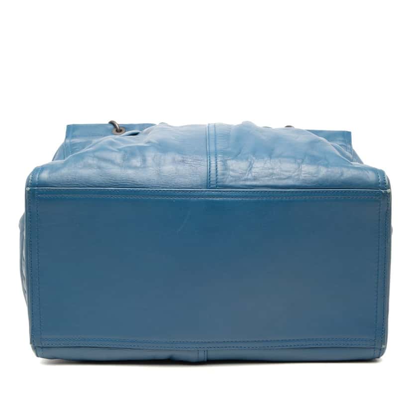 Bottega Veneta Nappa Intrecciato Trimmed Handbag Blue Leather Very good condition - Inside View