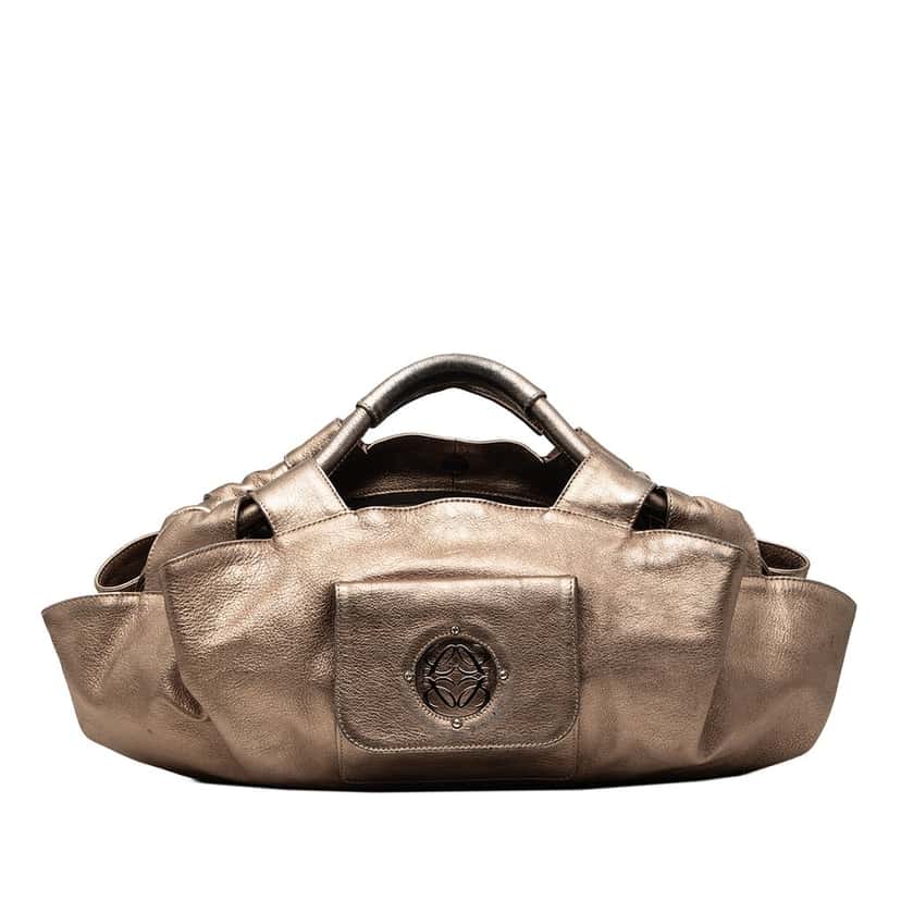 Loewe Metallic Nappa Anagram Aire Brown Leather Very good condition - Front View