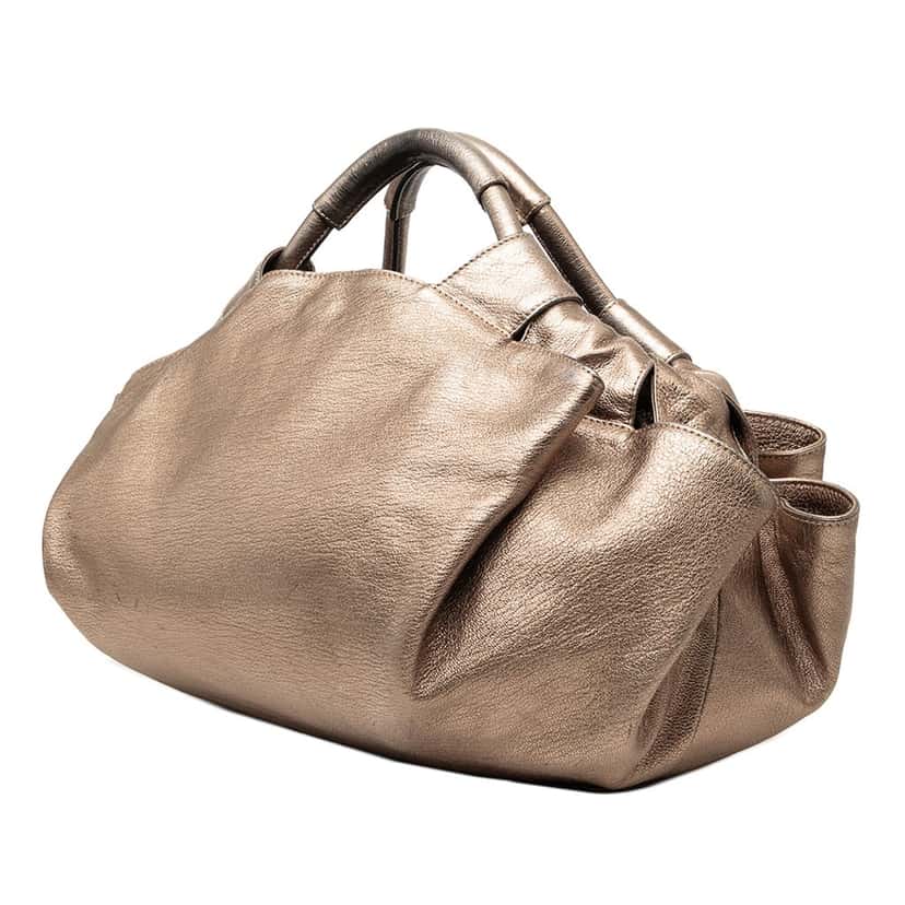 Loewe Metallic Nappa Anagram Aire Brown Leather Very good condition - Back View