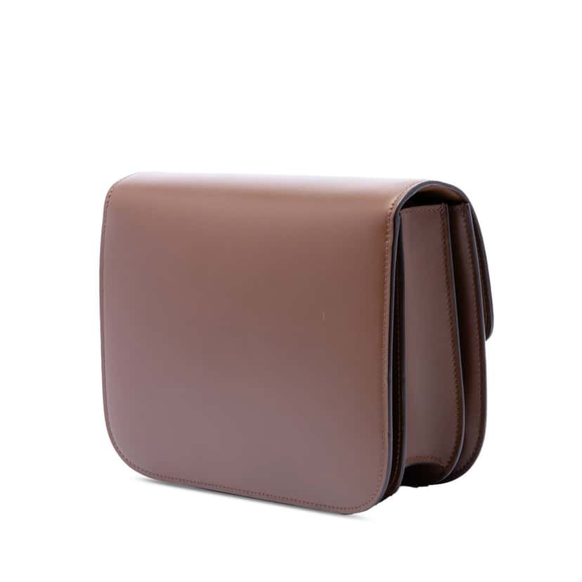 Celine Medium Calfskin Classic Box Brown Leather Very good condition - Back View