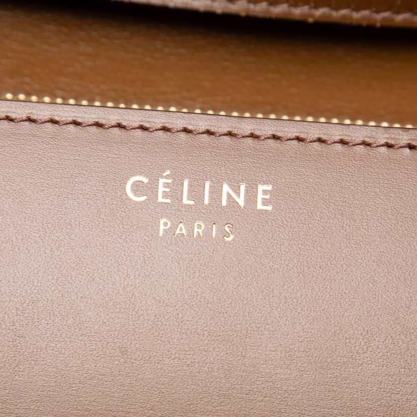 Celine Medium Calfskin Classic Box Brown Leather Very good condition - Box View