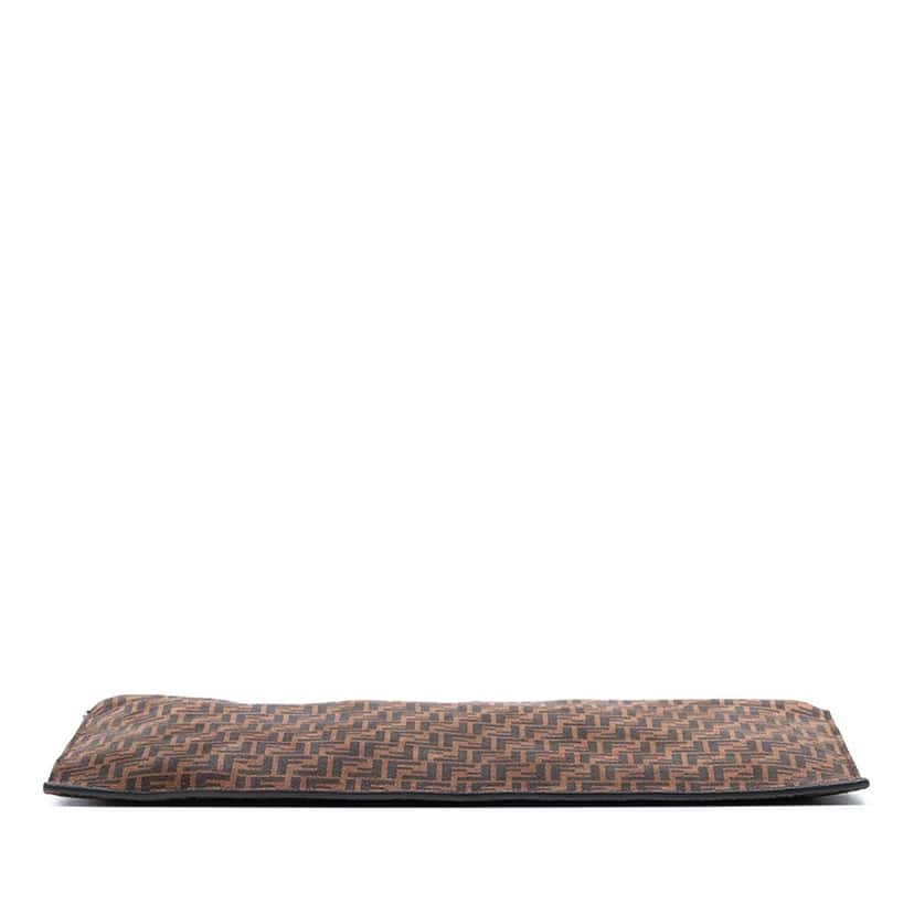 Fendi Zucchino Suede Clutch Brown Leather Very good condition - Inside View