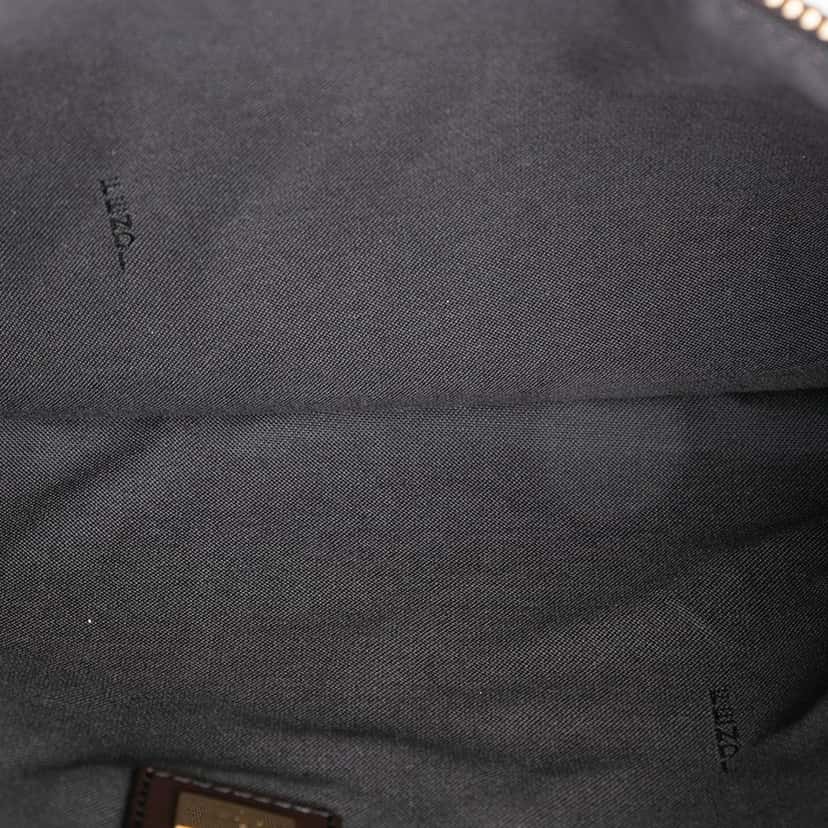 Fendi Zucchino Suede Clutch Brown Leather Very good condition - Model View