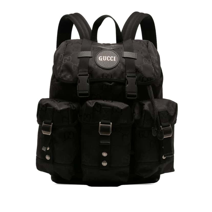 Gucci GG Nylon Off The Grid Backpack Black Very good condition - Front View