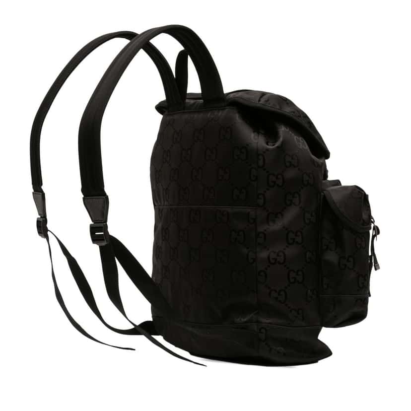 Gucci GG Nylon Off The Grid Backpack Black Very good condition - Back View