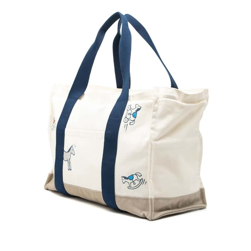 Hermès Canvas Adada Nappy Bag Brown Very good condition - Back View