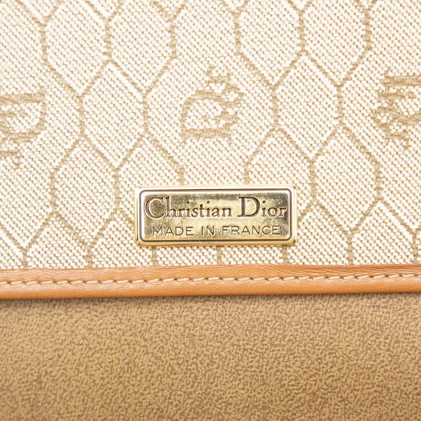 Dior Honeycomb Coated Canvas Crossbody Beige Very good condition - Box View
