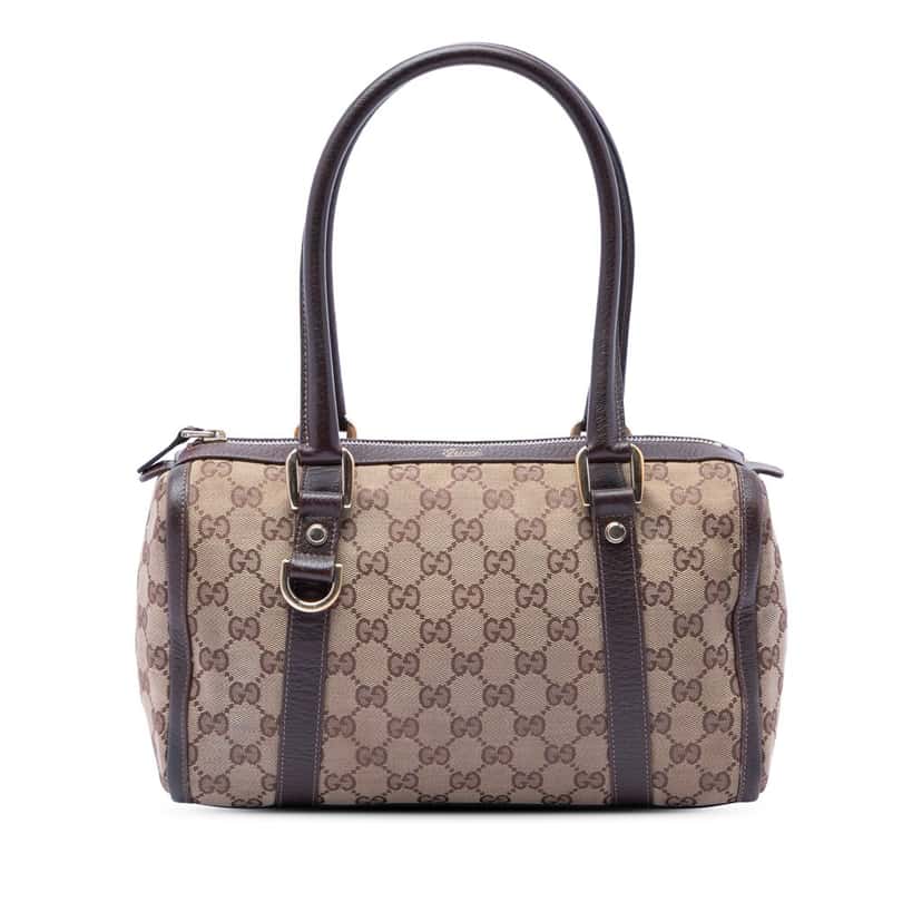 Gucci GG Canvas Abbey D Ring Boston Bag Beige Very good condition - Front View