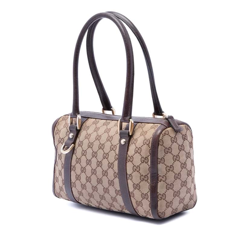 Gucci GG Canvas Abbey D Ring Boston Bag Beige Very good condition - Back View
