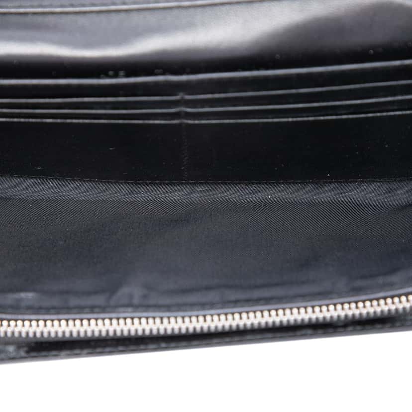 Dior Patent Cannage Lady Dior Wallet On Chain Black Leather Very good condition - Model View