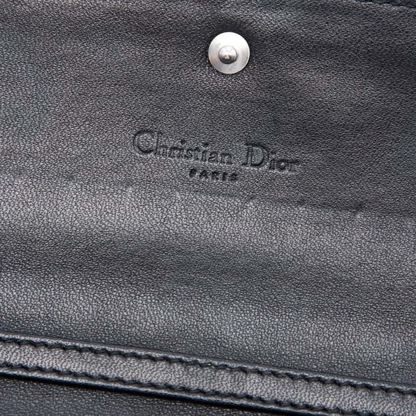 Dior Patent Cannage Lady Dior Wallet On Chain Black Leather Very good condition - Box View