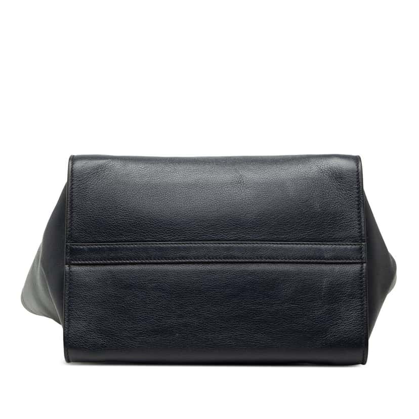 Prada Glace Calf Twin Pocket Double Handle Satchel Blue Leather Very good condition - Inside View