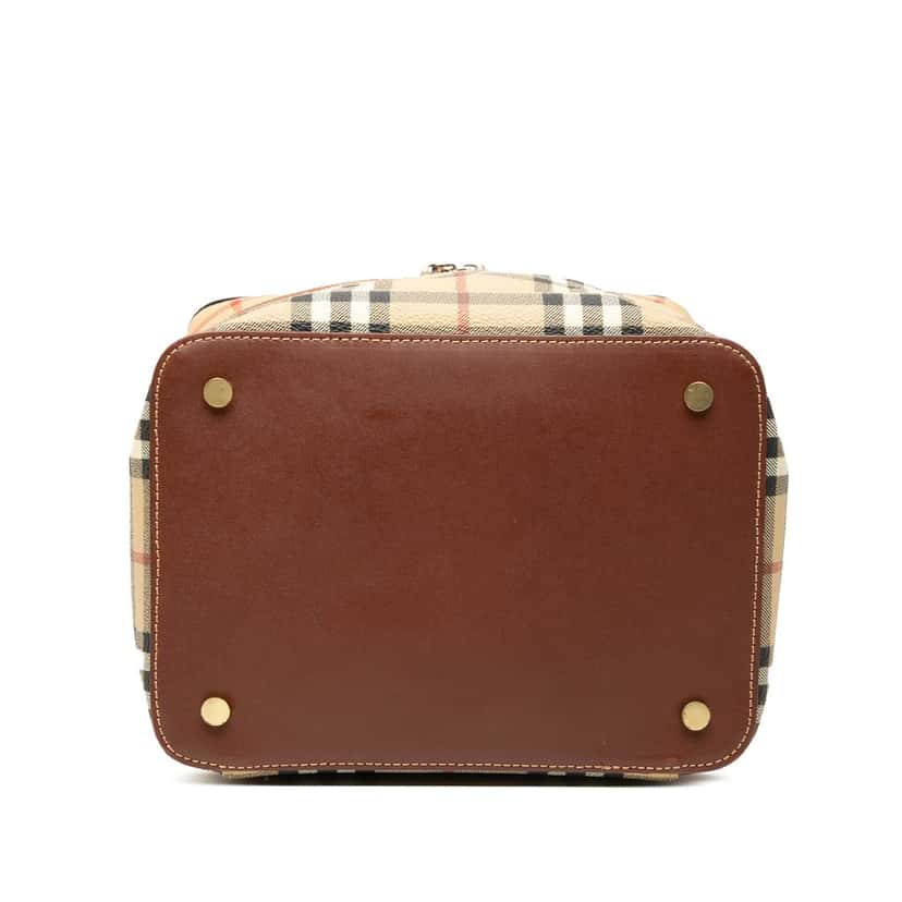 Burberry Haymarket Check Coated Canvas Vanity Bag Beige Very good condition - Inside View