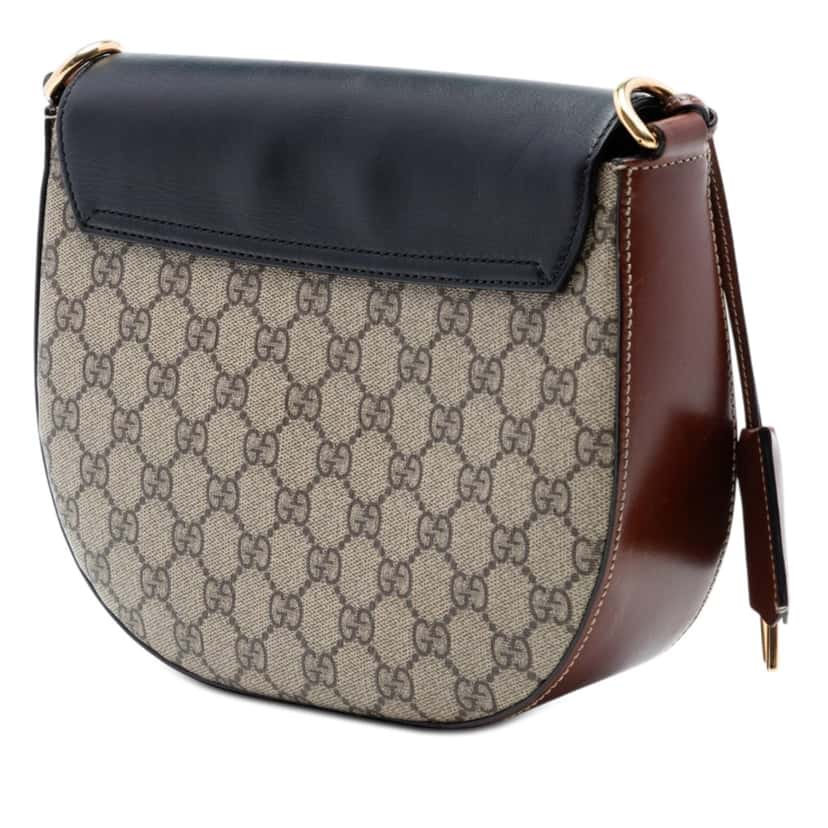 Gucci GG Supreme Web Padlock Crossbody Beige Very good condition - Back View