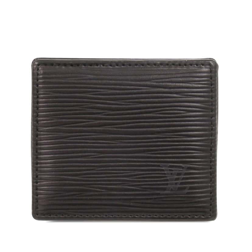 Louis Vuitton Epi Porte Monnaie Boite Coin Case Black Leather Very good condition - Front View