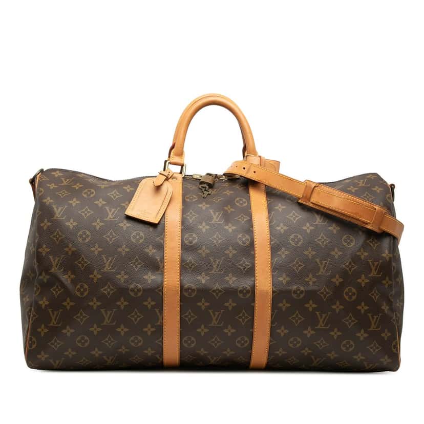 Louis Vuitton Monogram Keepall Bandouliere 55 Brown Good condition - Front View
