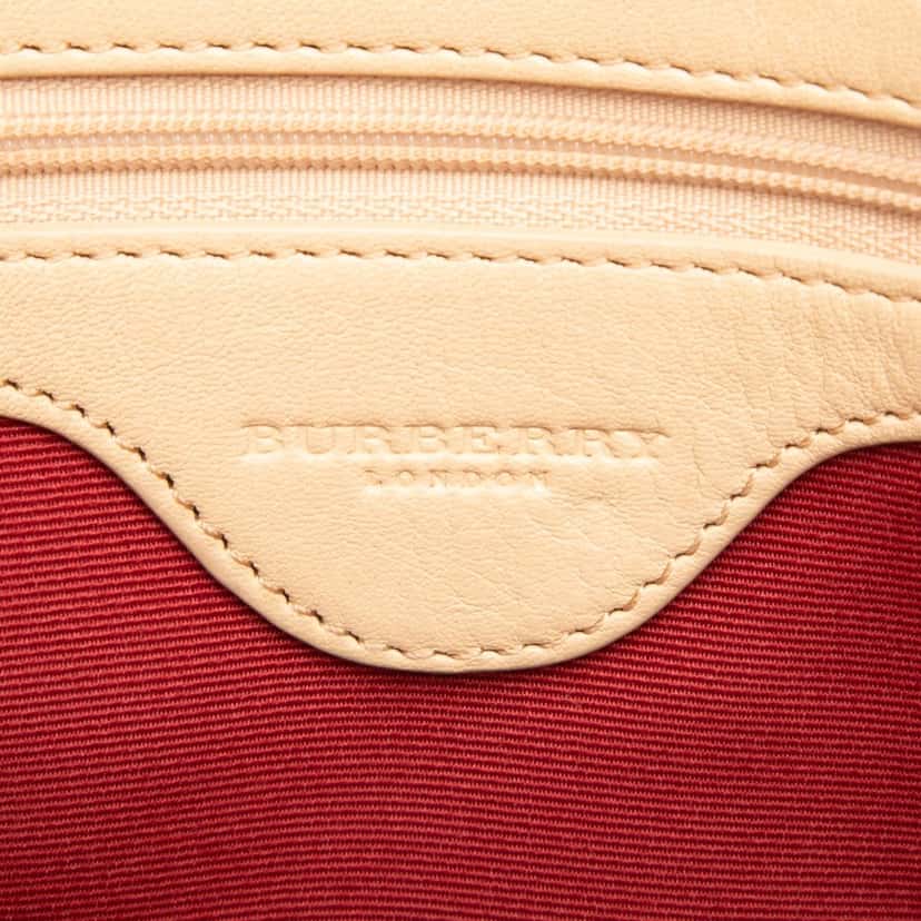 Burberry House Check Canvas Handbag Beige Very good condition - Box View