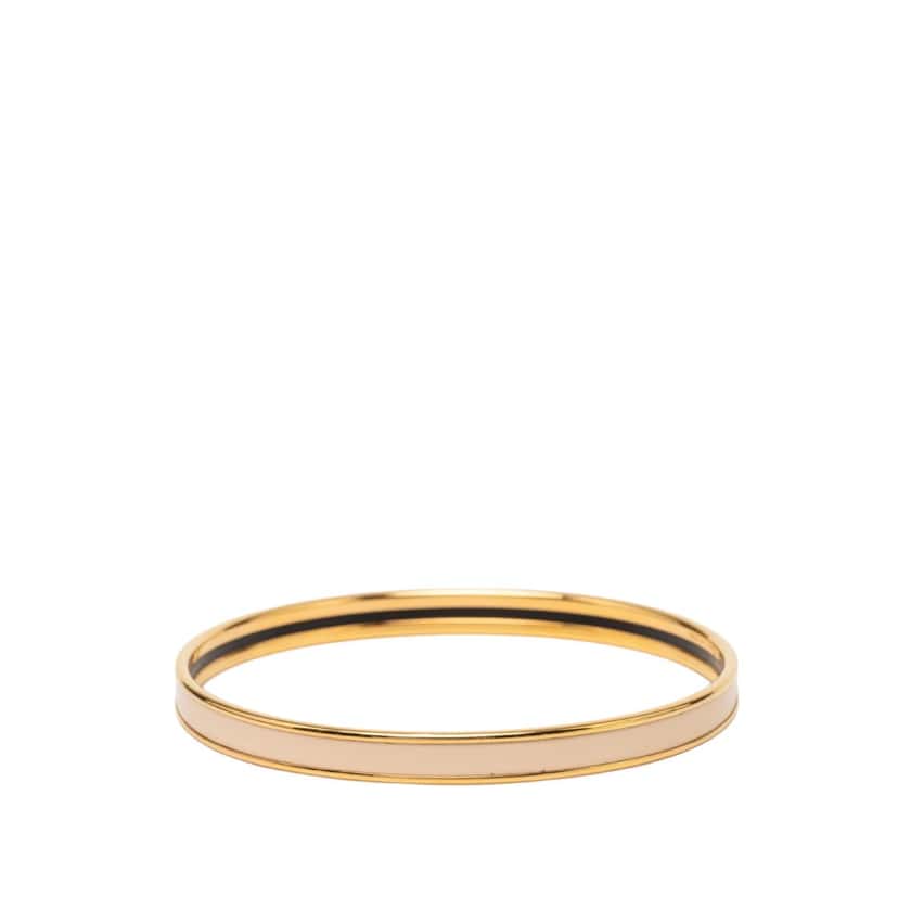 Hermès Extra Narrow Enamel Uni Bangle 65 Beige Very good condition - Inside View