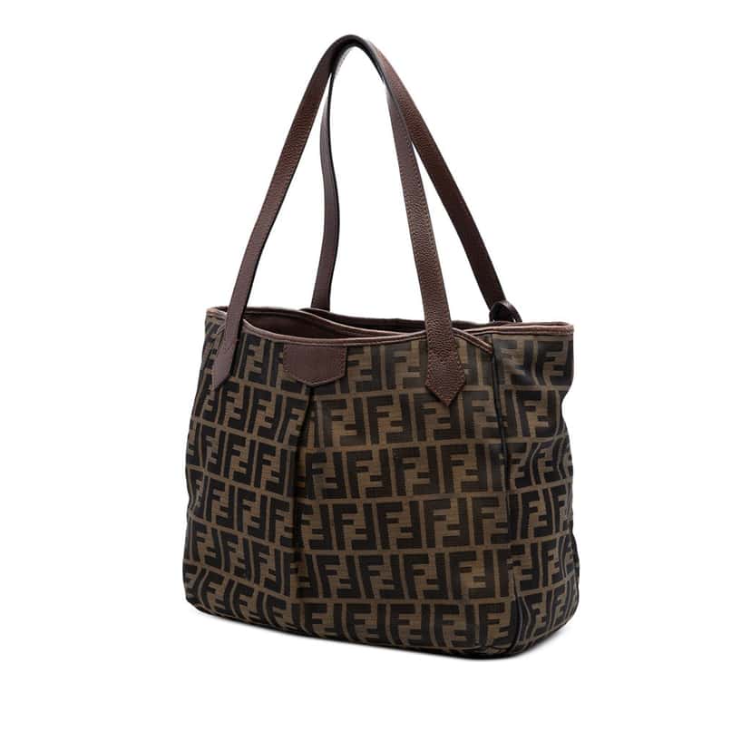 Fendi Zucca Canvas Grande Shopping Tote Brown Very good condition - Back View