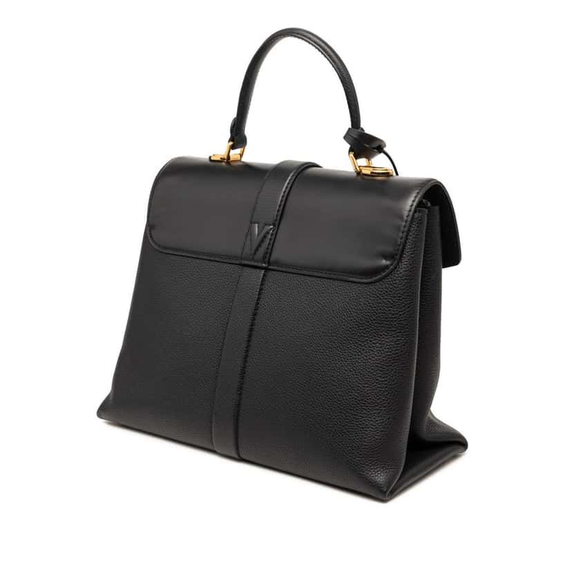 Louis Vuitton Grained Smooth Calfskin Rose Des Vents MM Black Leather Very good condition - Back View