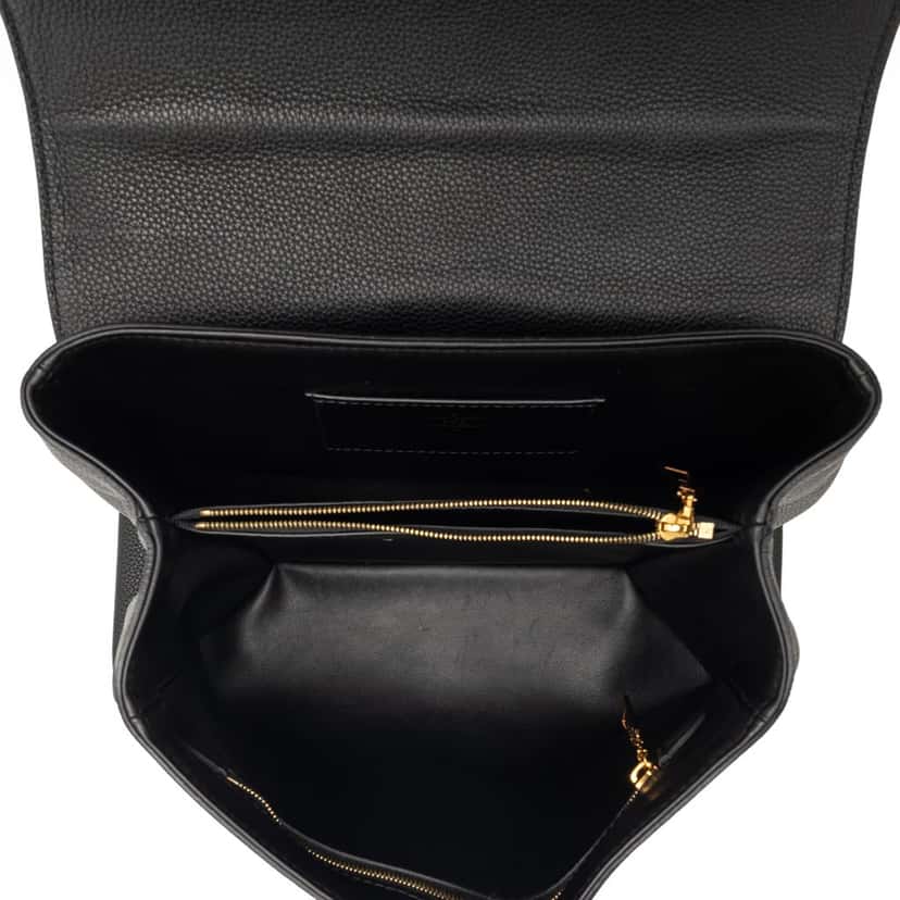 Louis Vuitton Grained Smooth Calfskin Rose Des Vents MM Black Leather Very good condition - Model View
