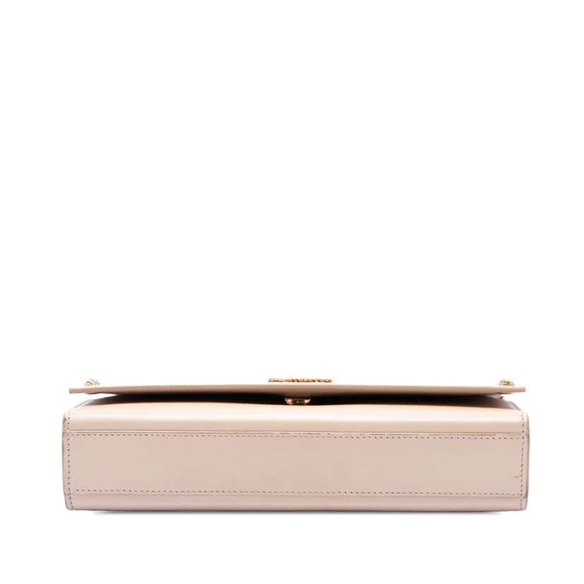 Saint Laurent Medium Smooth Calfskin Braided Monogram Kate Crossbody Beige Leather Very good condition - Inside View