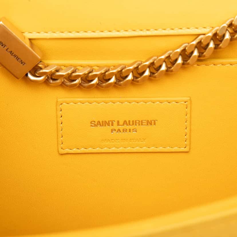 Saint Laurent Medium Suede Monogram Kate Tassel Crossbody Yellow Leather Very good condition - Box View