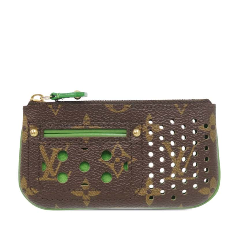 Louis Vuitton Monogram Perforated Pochette Cles Brown Very good condition - Front View