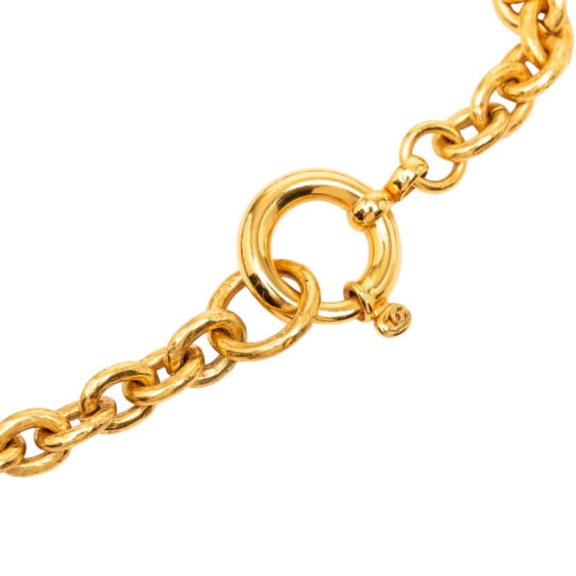 Chanel CC Gold Plated Chain Link Necklace Gold Metal Very good condition - Inside View