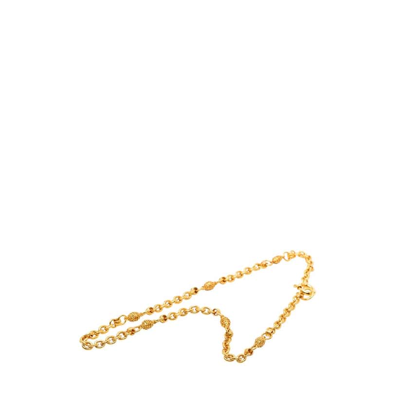 Chanel CC Gold Plated Chain Link Necklace Gold Metal Very good condition - Model View